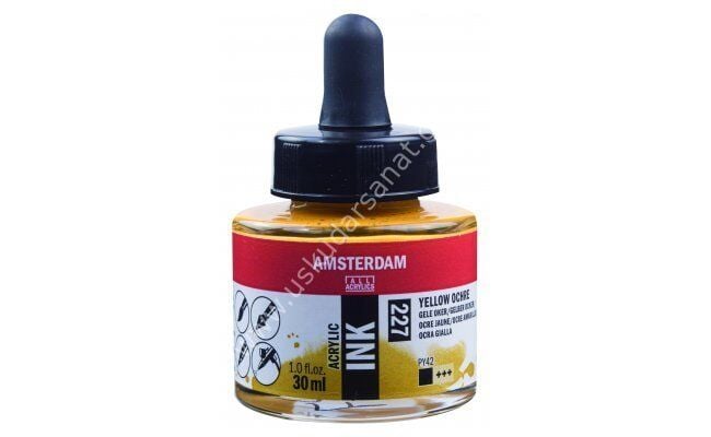 Amsterdam Sıvı Akrilik Mürekkep 30ml 227 Yellow Ochre