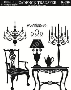 Cadence Rub-on Vintage Transfer 17*25 R-080