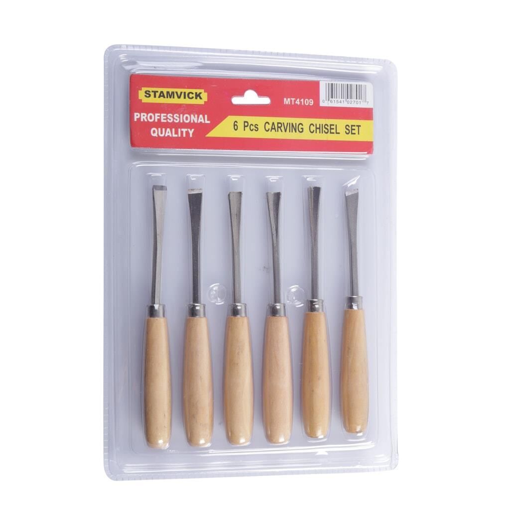 Profesyonel Ahşap Oyma Seti 6'lı Düz Saplı