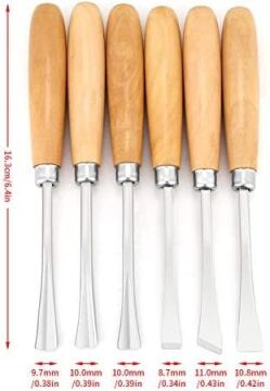 Profesyonel Ahşap Oyma Seti 6'lı Düz Saplı