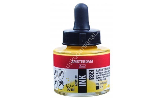 Amsterdam Sıvı Akrilik Mürekkep 30ml 223 Naples Yellow