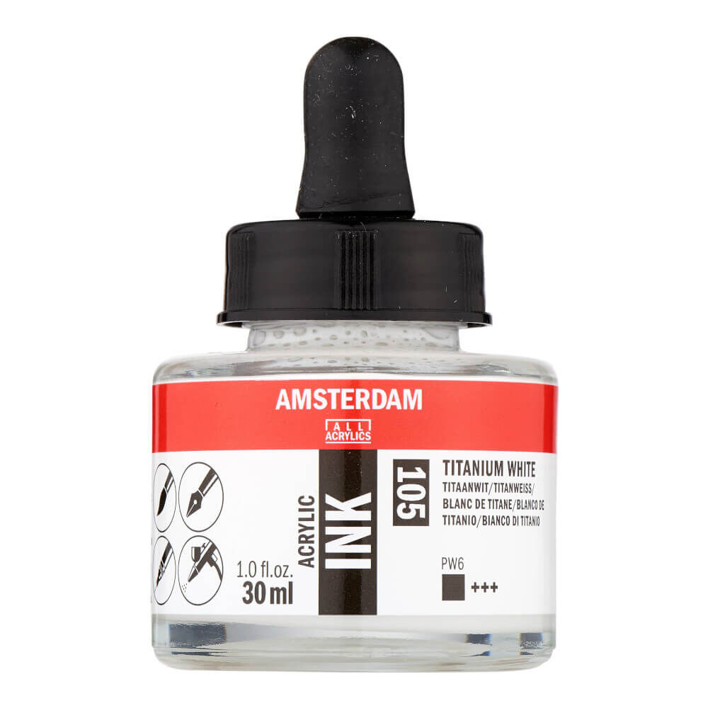 Amsterdam Akrilik Mürekkep 30 ml Titanium White 105