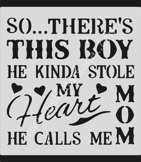 Mood Stencil Şablon 21x24 L063