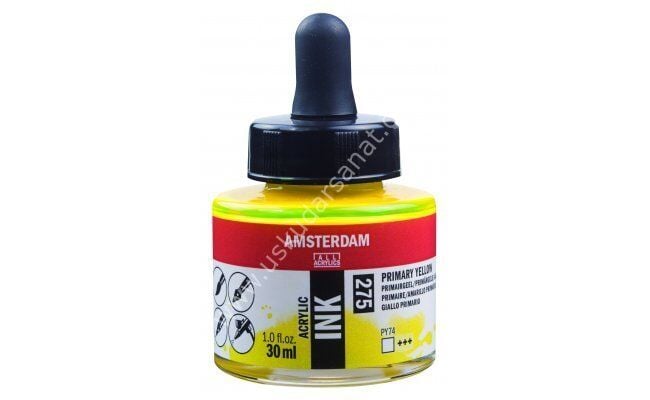 Amsterdam Sıvı Akrilik Mürekkep 30ml 275 Primary Yellow