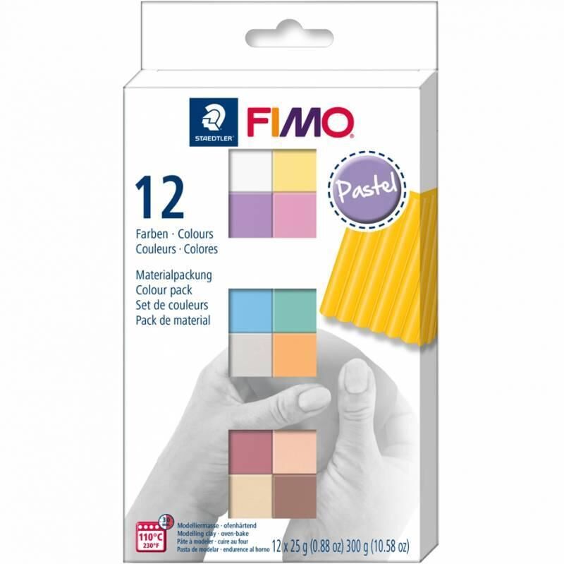 Fimo Modelleme Kili Pastel Renkler 12 li Set 12x25 gr - 8023C12-3