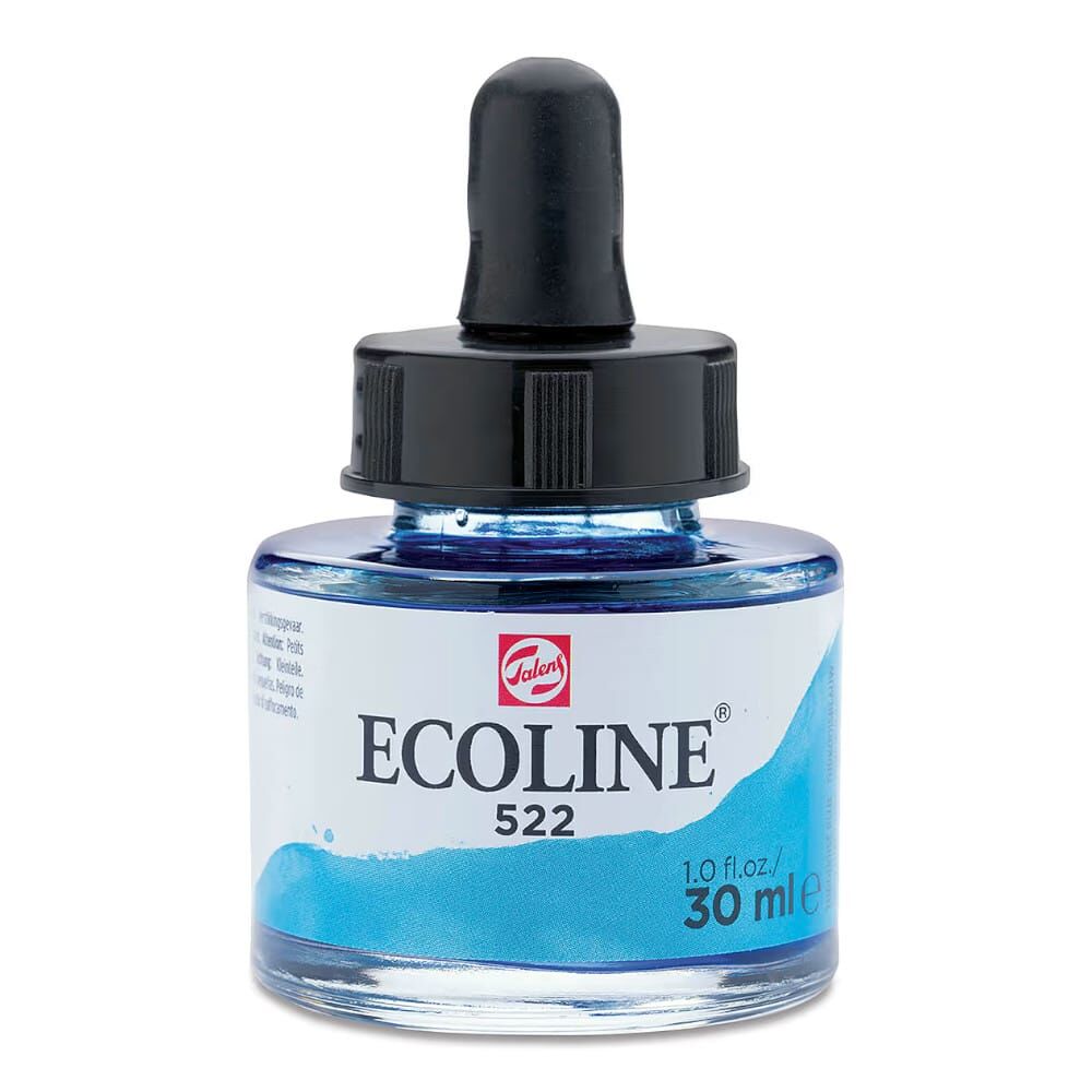 Ecoline Liquid Watercolour Sıvı Suluboya 30 ml Turquoise Blue 522