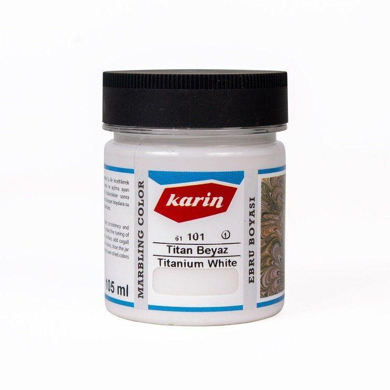 Karin Ezilmiş Ebru Boyası 105ml 101 Beyaz