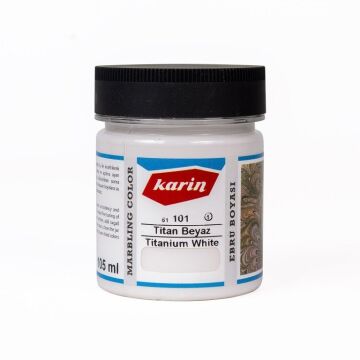 Karin Ezilmiş Ebru Boyası 105ml 101 Beyaz