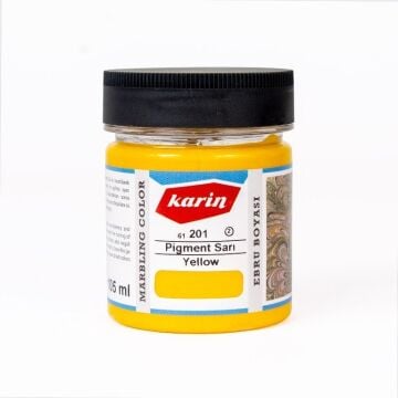 Karin Ezilmiş Ebru Boyası 105ml 201 Pigment Sarı