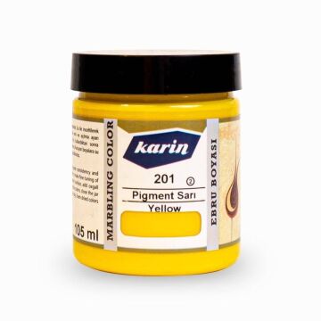 Karin Ezilmiş Geleneksel Ebru Boyası 105 ml 201 Pigment Sarı