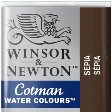 Winsor & Newton Cotman Yarım Tablet Suluboya Sepia 609