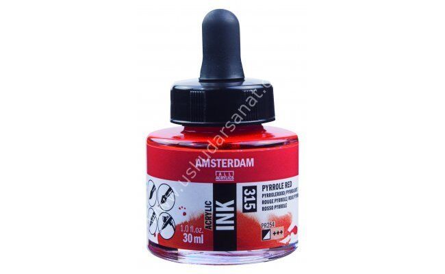 Amsterdam Sıvı Akrilik Mürekkep 30ml 315 Pyrrole Red
