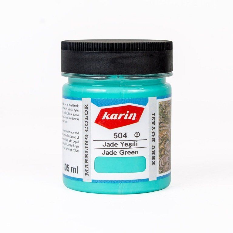Karin Ezilmiş Ebru Boyası 105ml 504 Jade Yeşili