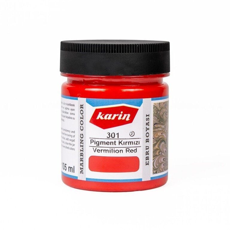 Karin Ezilmiş Ebru Boyası 105ml 301 Pigment Kırmızı