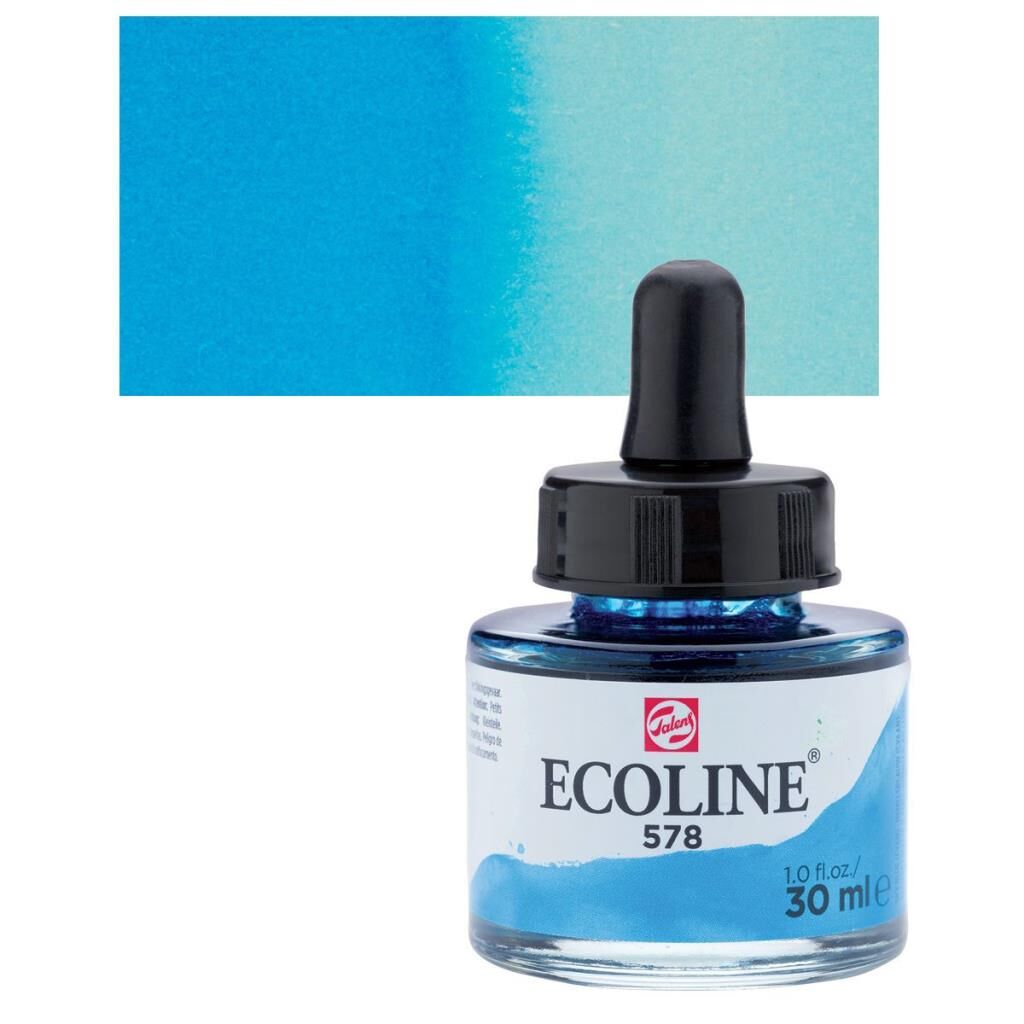 Talens Ecoline Sıvı Suluboya 30 ml. 578 Blue Cyan
