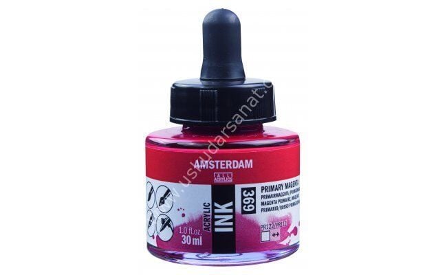 Amsterdam Sıvı Akrilik Mürekkep 30ml 369 Primary Magenta