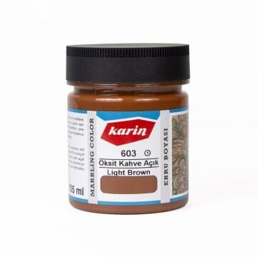 Karin Ezilmiş Ebru Boyası 105ml 603 Oksit Kahve Açık