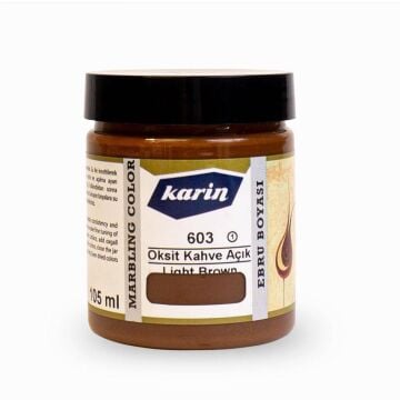 Karin Ezilmiş Geleneksel Ebru Boyası 105 ml 603 Oksit Kahve Açık