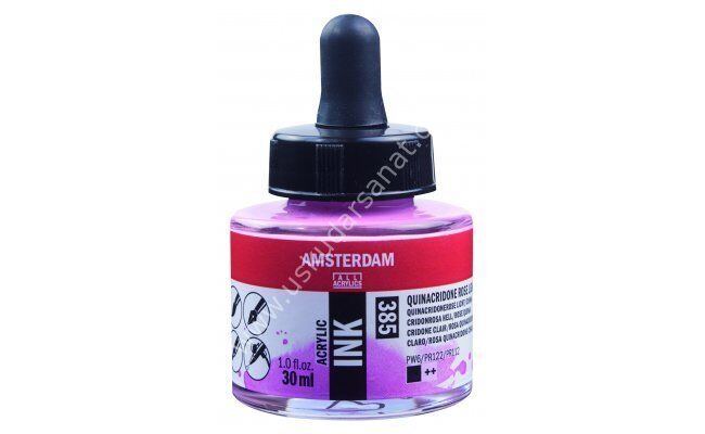 Amsterdam Sıvı Akrilik Mürekkep 30ml 385 Quinacridone Rose Light
