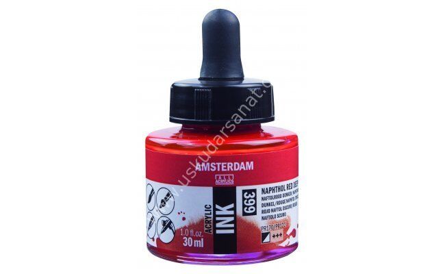 Amsterdam Sıvı Akrilik Mürekkep 30ml 399 Naphthol Red Deep