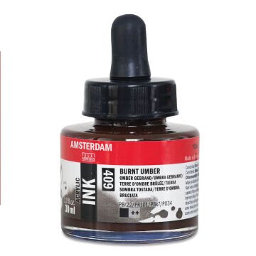 Amsterdam Akrilik Mürekkep 30 ml Burnt Umber 409