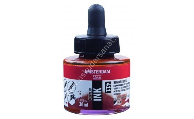Amsterdam Sıvı Akrilik Mürekkep 30ml 411 Burnt Sienna