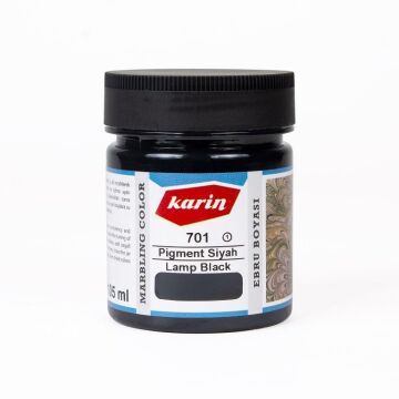 Karin Ezilmiş Ebru Boyası 105ml 701 Pigment Siyah