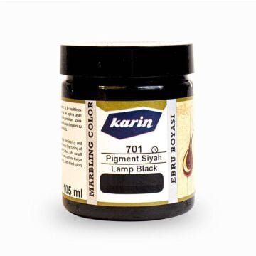 Karin Ezilmiş Geleneksel Ebru Boyası 105 ml 701 Pigment Siyah