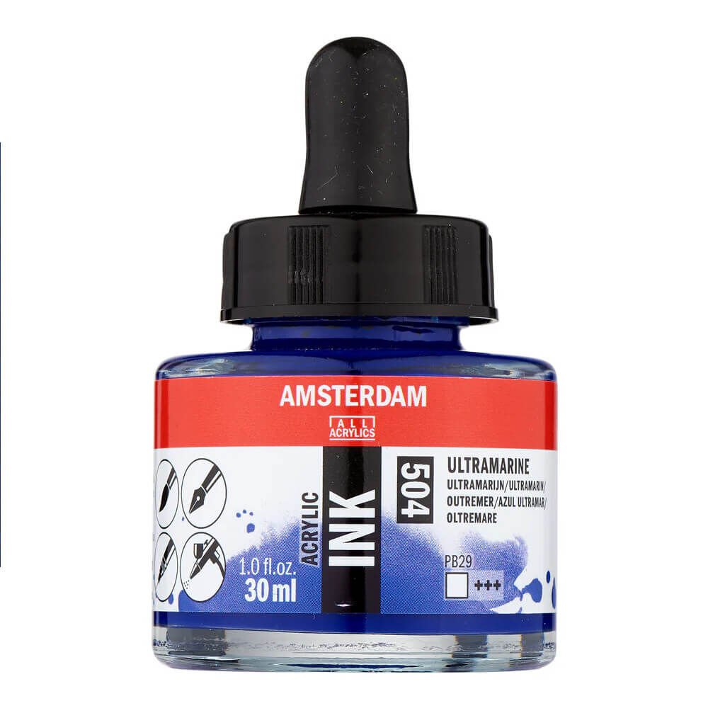 Amsterdam Akrilik Mürekkep 30 ml Ultramarine 504