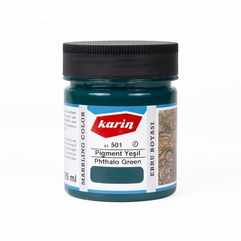 Karin Ezilmiş Ebru Boyası 105ml 501 Pigment Yeşil