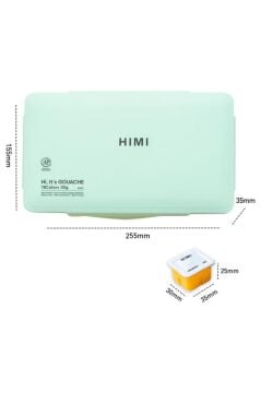 HIMI Jelly Cup Gouache Set 18 Renk x 30 gr Guaj Boya (Green Case)