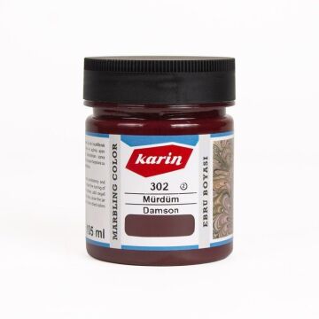 Karin Ezilmiş Ebru Boyası 105ml 302 Mürdüm