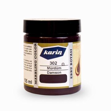 Karin Ezilmiş Geleneksel Ebru Boyası 105 ml 302 Mürdüm