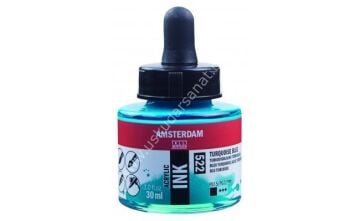 Amsterdam Sıvı Akrilik Mürekkep 30ml 522 Turquoise Blue