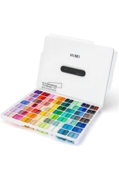 HIMI Twin Cup Gouache Set 112 Renk x 12 gr Guaj Boya (White Case)