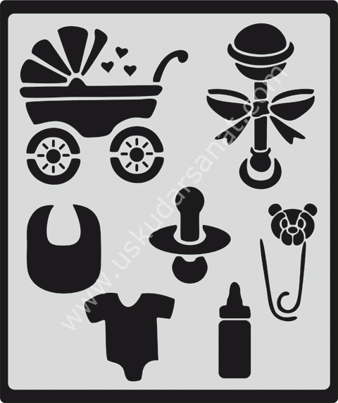 Mood Stencil Şablon 21x24 L022