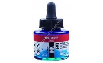 Amsterdam Sıvı Akrilik Mürekkep 30ml 572 Primary Cyan