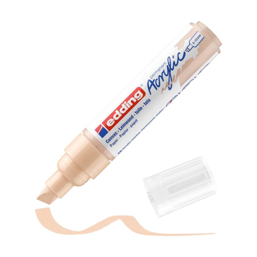 Edding 5000 Kalın Uçlu Akrilik Markör - Bej - 5-10 Mm’Lik Kesik Uç