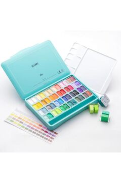 HIMI Twin Cup Gouache Set 48 Renk x 12 gr Guaj Boya (Green Case)