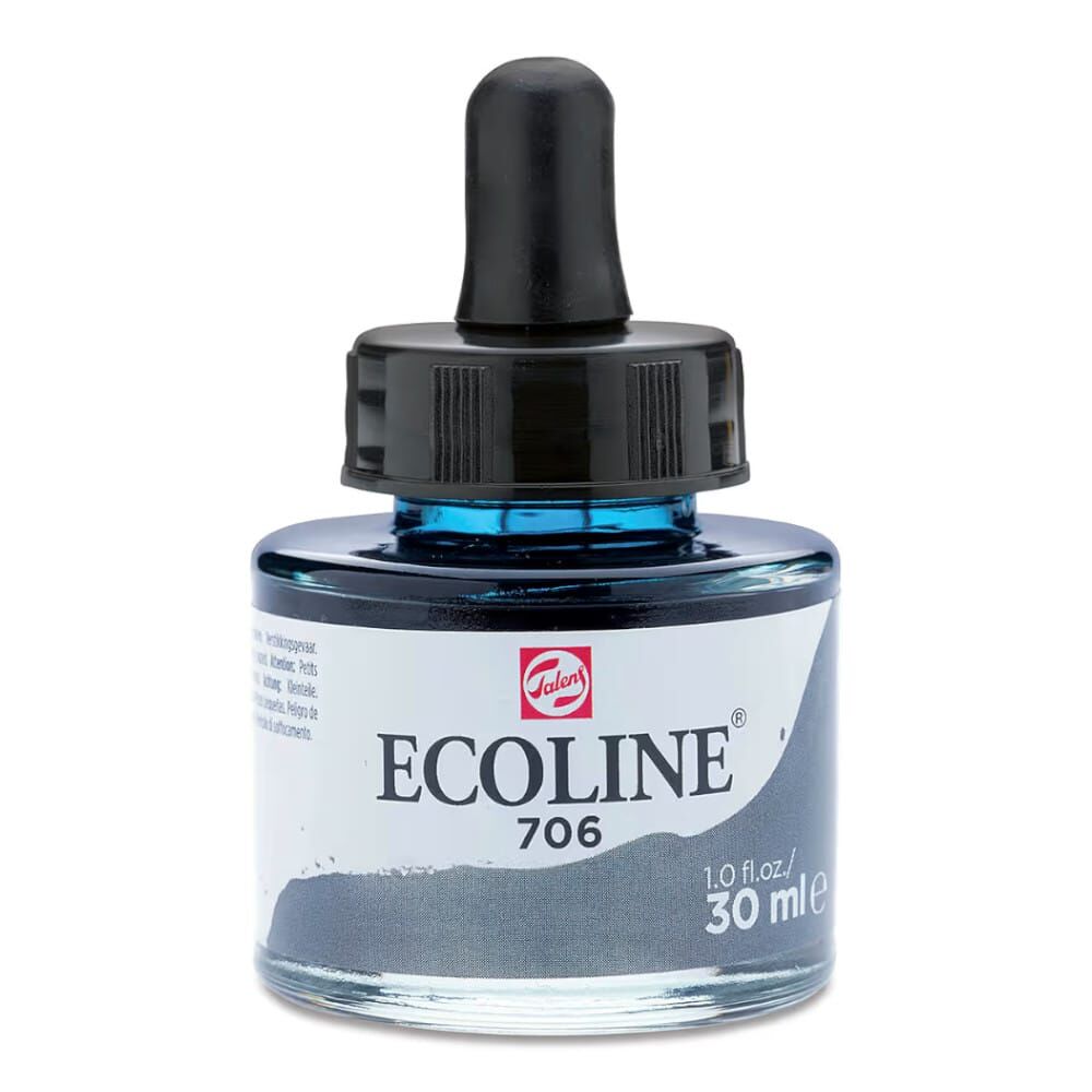 Ecoline Liquid Watercolour Sıvı Suluboya 30 ml Deep Grey 706
