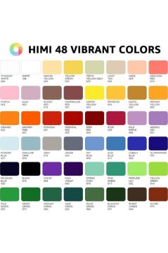 HIMI Twin Cup Gouache Set 48 Renk x 12 gr Guaj Boya + 3 Fırça (Green Case)