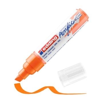 Edding 5000 Kalın Uçlu Akrilik Markör - Fosforlu-Turuncu - 5-10 Mm’Lik Kesik Uç
