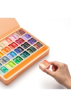 HIMI Twin Cup Gouache Set 48 Renk x 12 gr Guaj Boya (Peach Fuzz Case)