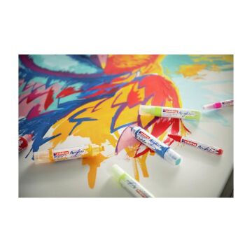 Edding 5300 İnce Uçlu Akrilik Markör - Siyah - 1-2 Mm’Lik İnce Yuvarlak Uç