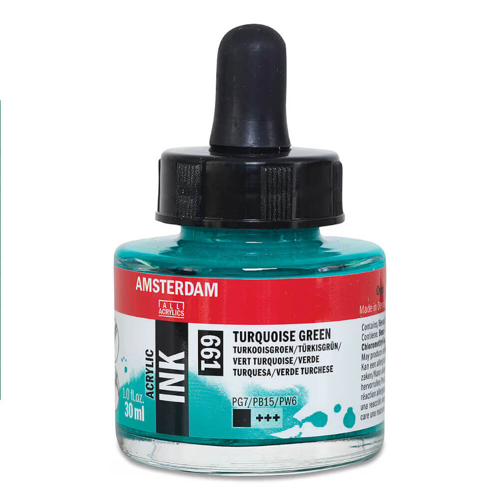 Amsterdam Akrilik Mürekkep 30 ml Turquoise Green 661