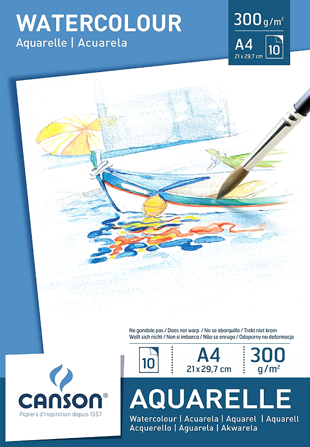Canson Aquarelle Suluboya Blok A4 10 yaprak 300gr