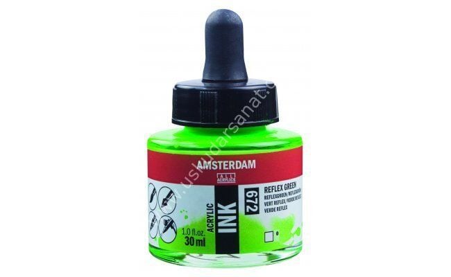 Amsterdam Sıvı Akrilik Mürekkep 30ml 672 Reflex Green