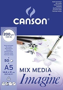 Canson Mix Media İmagine Kuru Sulu Tekniğe uygun A5 200gr 50 Yap.