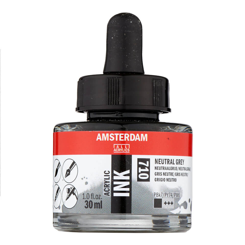 Amsterdam Akrilik Mürekkep 30 ml Neutral Grey 710