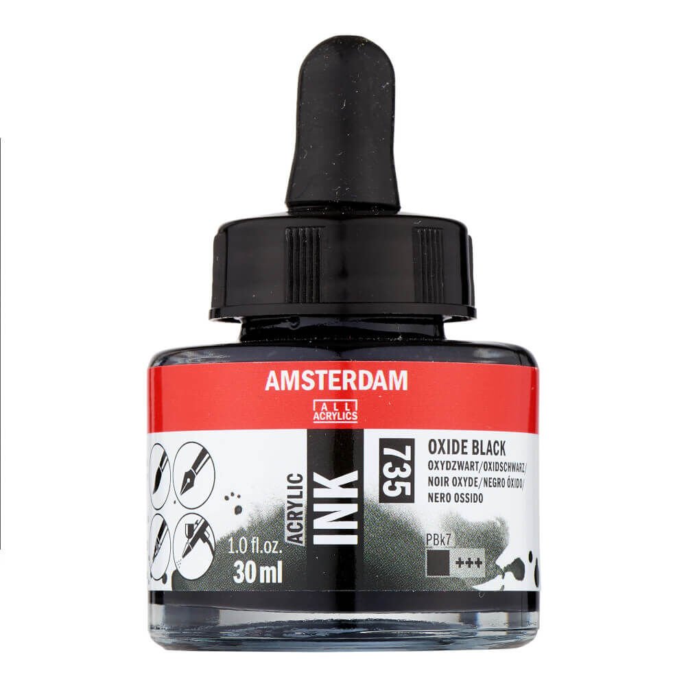 Amsterdam Akrilik Mürekkep 30 ml Oxide Black 735